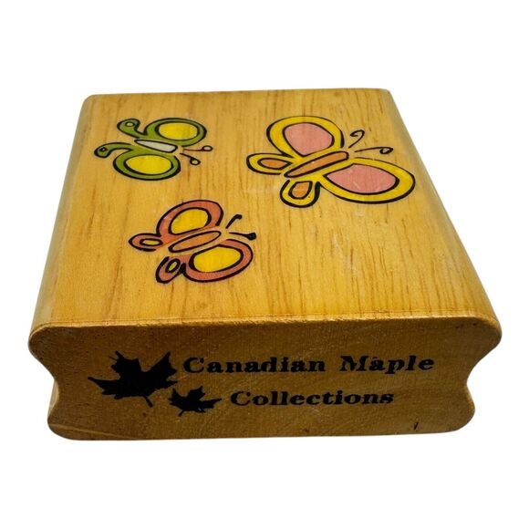 Butterflies Wood Mounted Rubber Stamp STPX4008 Canadian Maple Collections - Picture 2 of 5